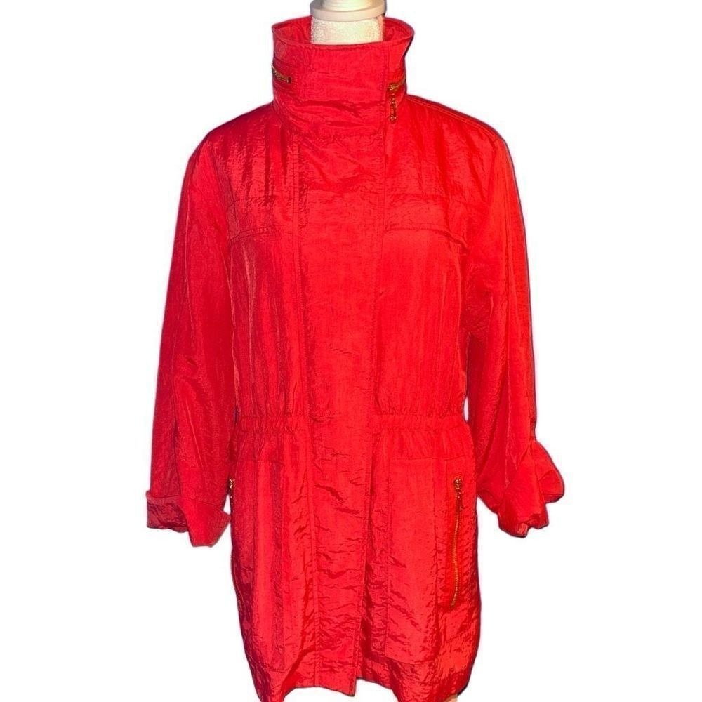 The Fillmore Womens Red Nylon Lightweight Parka Jacket‎ Funnel Neck Size S